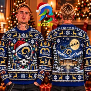 NFL Los Angeles Rams 2026 Intelligence Of The Skull Gift For Christmas Ugly Christmas Sweater