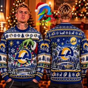 NFL Los Angeles Rams Special Grinch’s Hand Football 2026 Gift For Fan Ugly Christmas Sweater