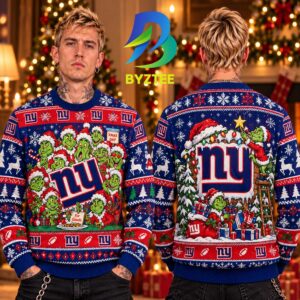 New York Giants NFL 2026 12 Grinch Xmas Day Best Gift For Families Ugly Christmas Sweater