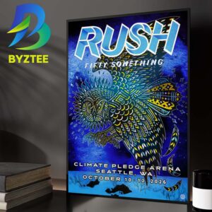Rush Seattle WA Event Poster At Climate Pledge Arena In Seattle WA On October 12 Fifty Something Tour 2026 Home Decor Poster Canvas