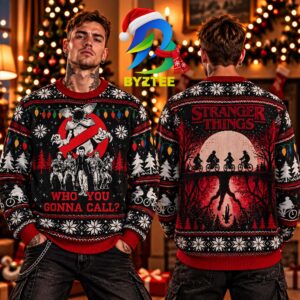 Stranger Things Gift Santa Claus Pullover Who You Gonna Call 2026 Knit Ugly Christmas Sweater