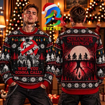 Stranger Things Gift Santa Claus Pullover Who You Gonna Call 2026 Knit Ugly Christmas Sweater